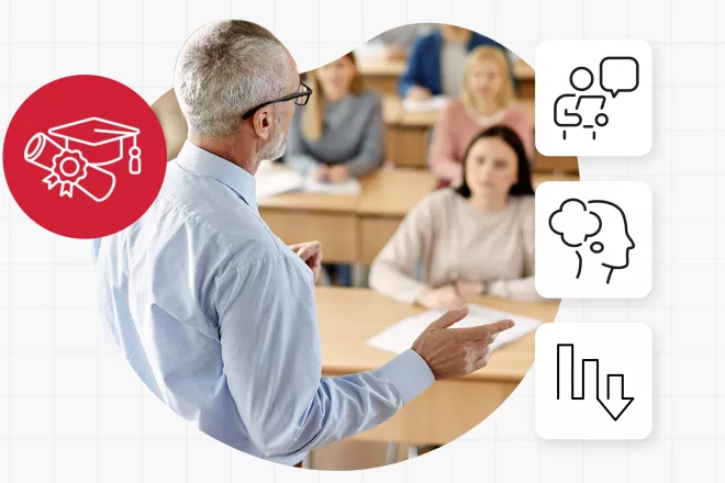 Professor teaching class