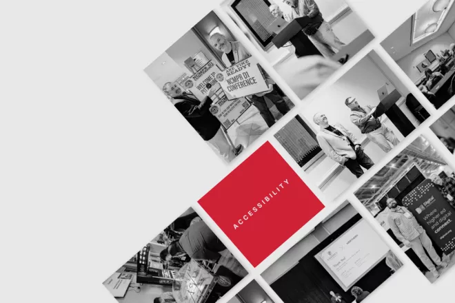 A collage of images from events attended by Northern's Jay Ménard.