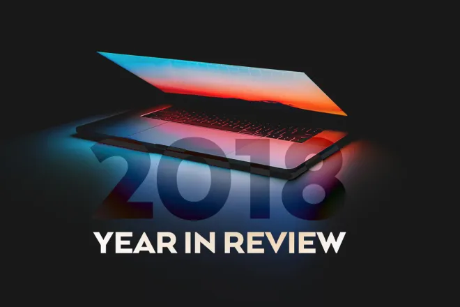 Laptop glowing in the dark