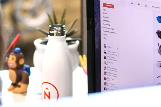 Woman working on computer