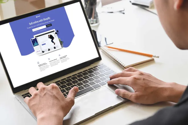 Man working on computer