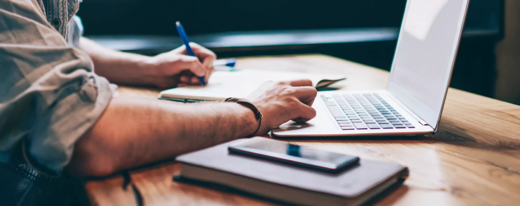 person working on laptop