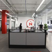 View of the open office space